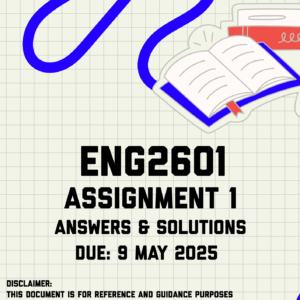 ENG2601 Assignment 1 Memo | Due 9 May 2025