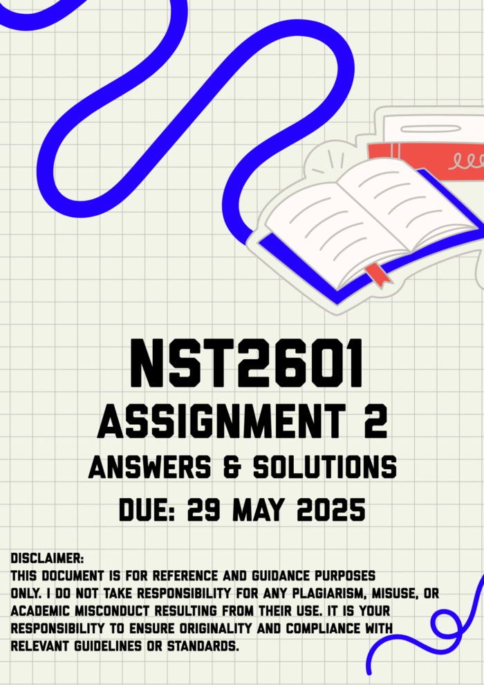 NST2601 Assignment 2 Memo | Due 29 May 2025