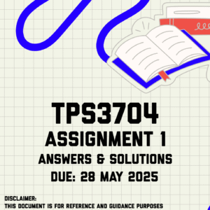 TPS3704 Assignment 1 Memo | Due 28 May 2025