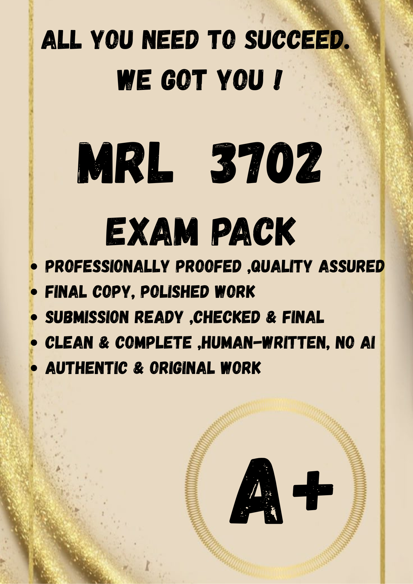 MRL3702 EXAM STUDY GUIDE ,EXAM PACK