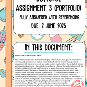 COM3702 Assignment 3 (Portfolio) Semester 1 Memo | Due 2 June 2025