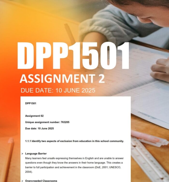 DPP1501 Assignment 2 2025 Due 10 June 2025