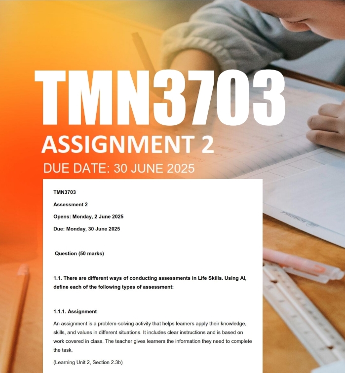 TMN3703 Assignment 2 2025 Due 30 June 2025