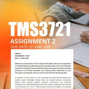 TMS3721 Assignment 2 2025 Due 27 June 2025