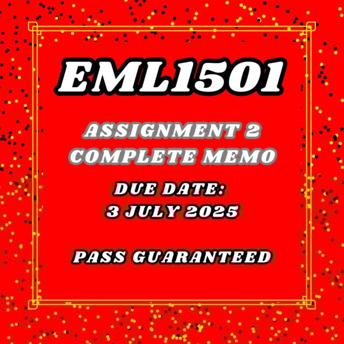 EML1501 Assignment 2 2025 Answers (3 july 2025)