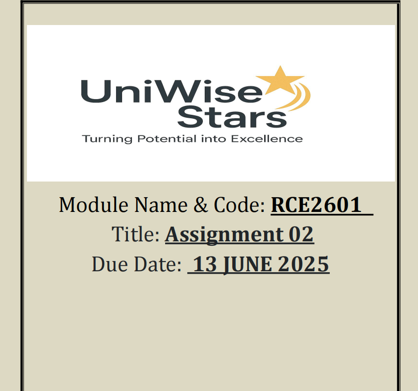 RCE2601 ASSIGNMENT 2 WITH REFERENCE (12 JUNE 2025)