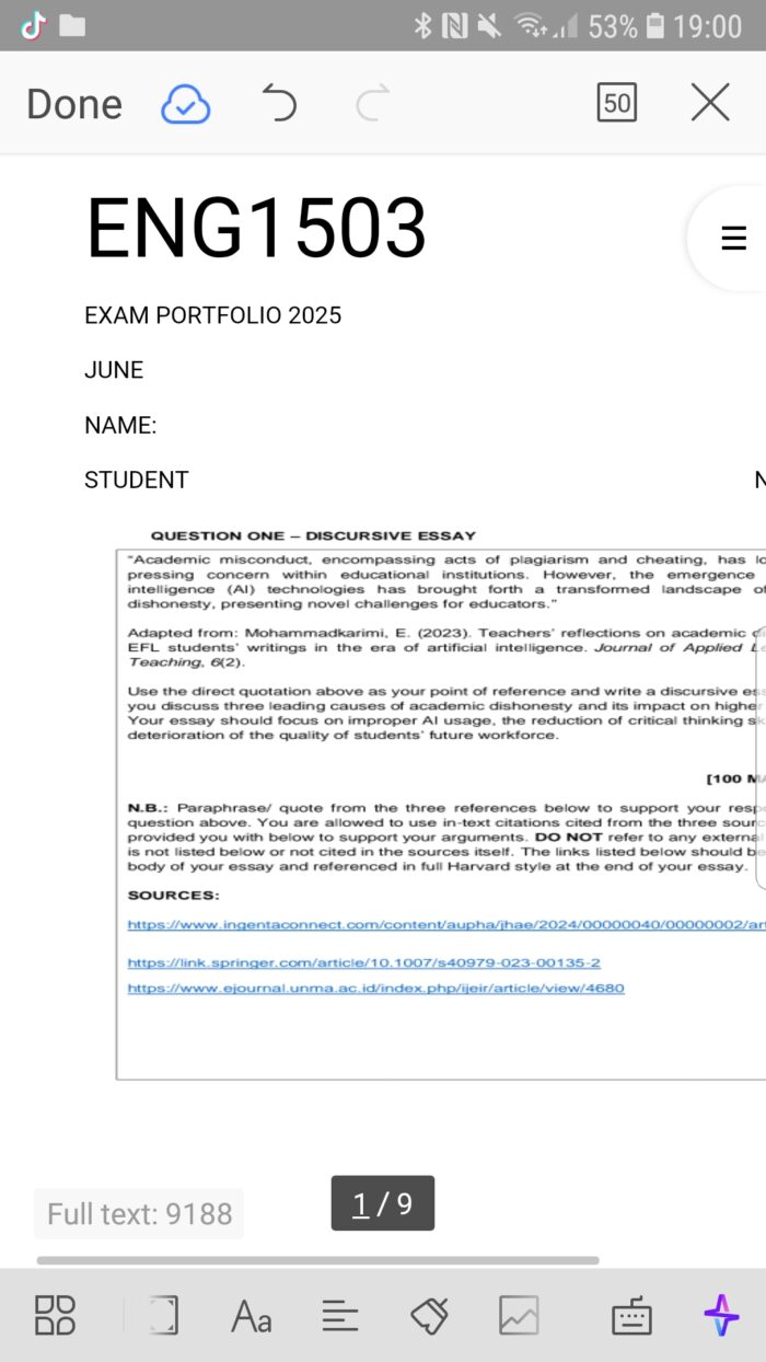 ENG1503 PORTFOLIO EXAM 2025 DUE 12 JUNE 2025