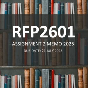 RDF2601 Assignment 2 2025 MEMO Due 21 July 2025 (Learnlib)