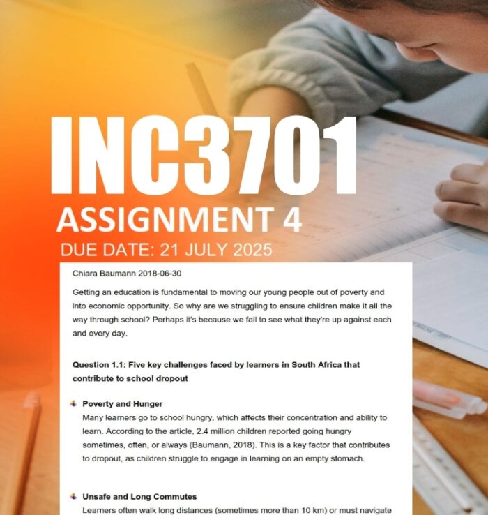INC3701 Assignment 4 2025 Due 21 July 2025