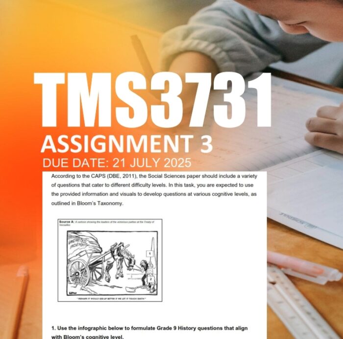 TMS3731 Assignment 3 2025 Due 21 July 2025