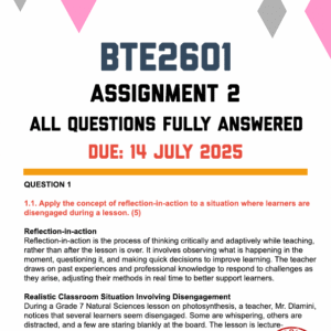 BTE2601 ASSIGNMENT 2 2025 - FULLY ANSWERED (DUE 14 JULY 2025)