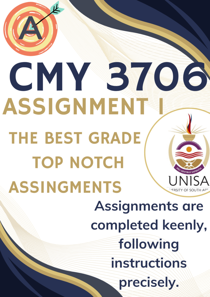 CMY3706 Assignment 1 (COMPLETE ANSWERS) Semester 2 2025 (612140)- DUE 13 August 2025