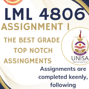 LML4806 Assignment 1 (COMPLETE ANSWERS) Semester 2 2025 - DUE August 2025