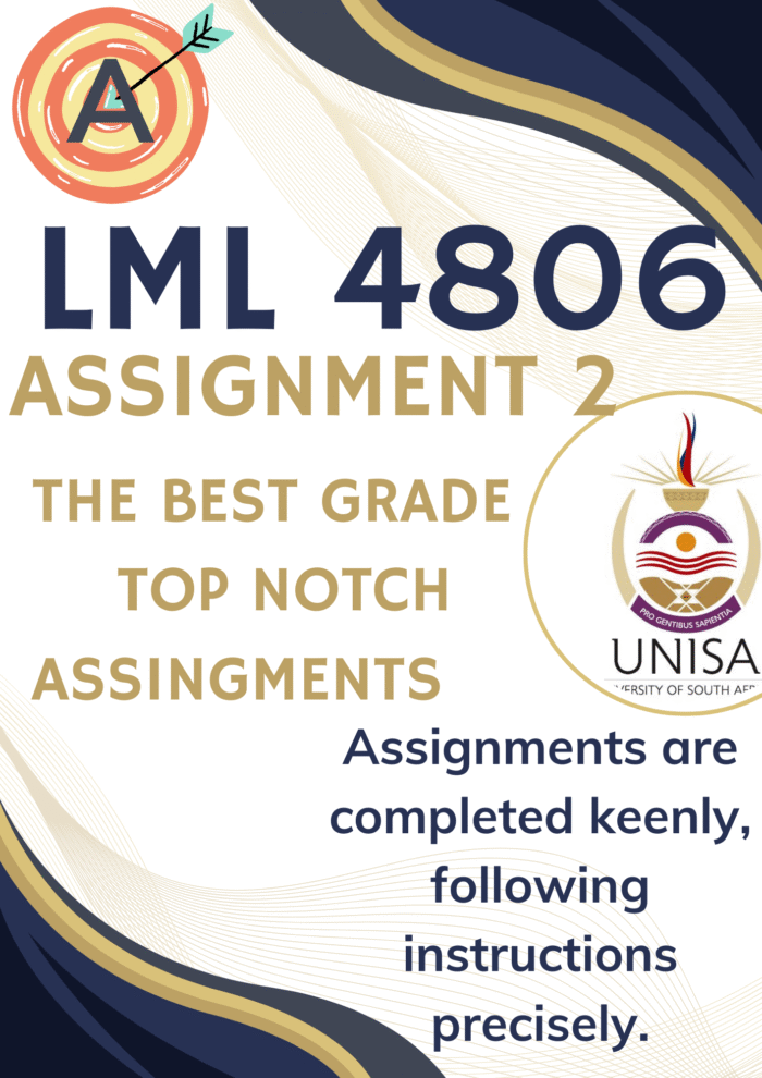 LML4806 Assignment 2 (COMPLETE ANSWERS) Semester 2 2025 - DUE September 2025