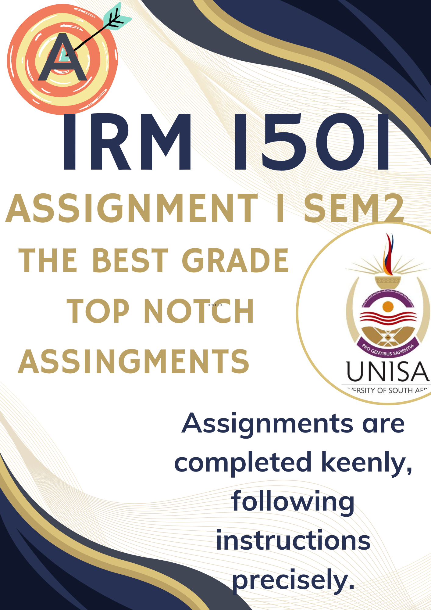 IRM1501 Assignment 1 (COMPLETE ANSWERS) Semester 2 2025 (861902) - DUE 20 August 2025