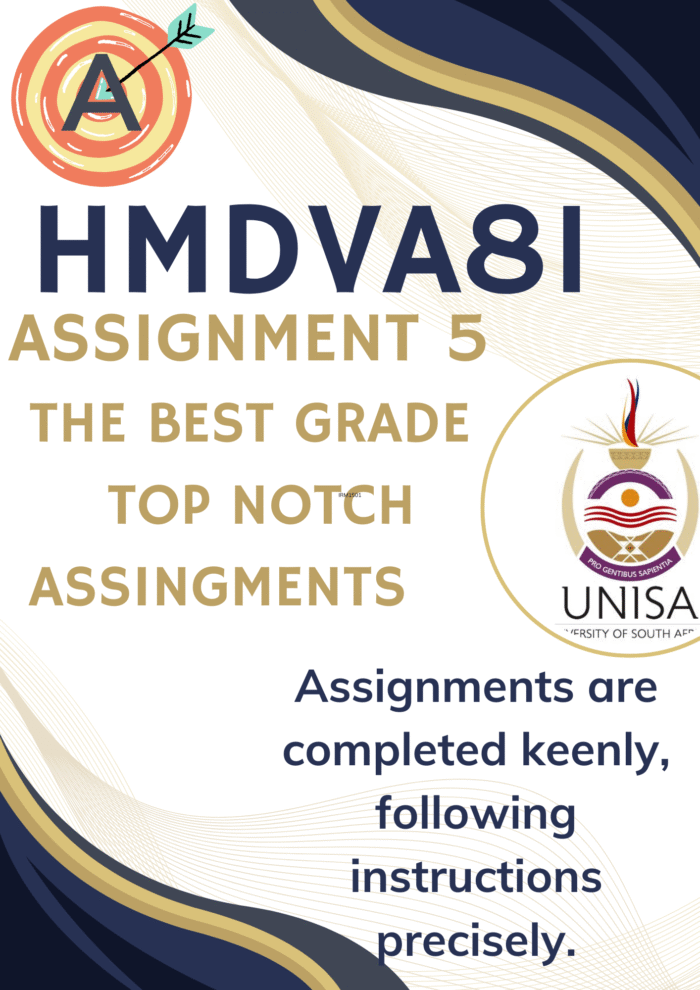 HMDVA81 Assignment 5 (COMPLETE ANSWERS)2025 - DUE August 2025