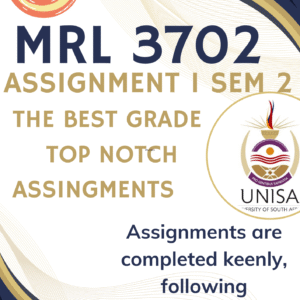 MRL3702 Assignment 1 (COMPLETE ANSWERS) Semester 2 2025 - DUE August 2025