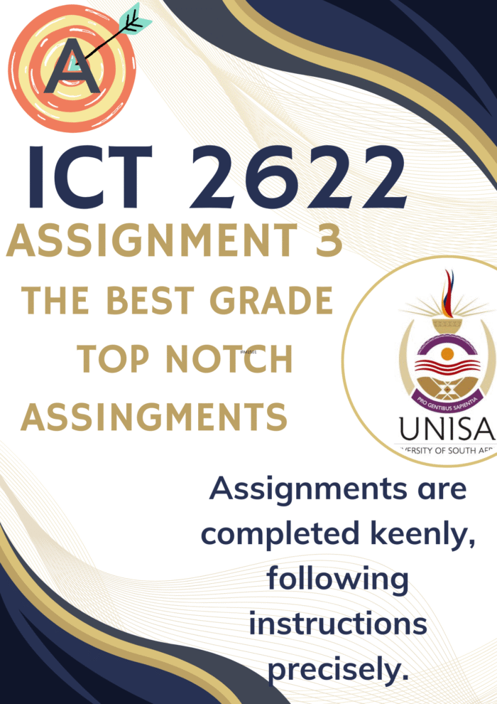 ICT2622 Assignment 3 (COMPLETE ANSWERS) 2025 (739655) - DUE 5 August 2025