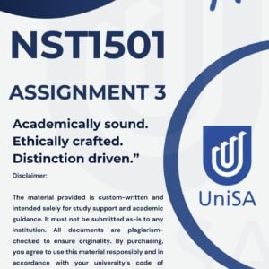 NST1501 Assignment 3 2025 (COMPLETE ANSWERS) Due Date August 2025