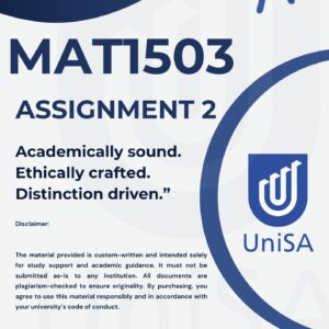 MAT1503 Assignment 2 2025 Solutions (Trusted Solutions) Due Date 2025