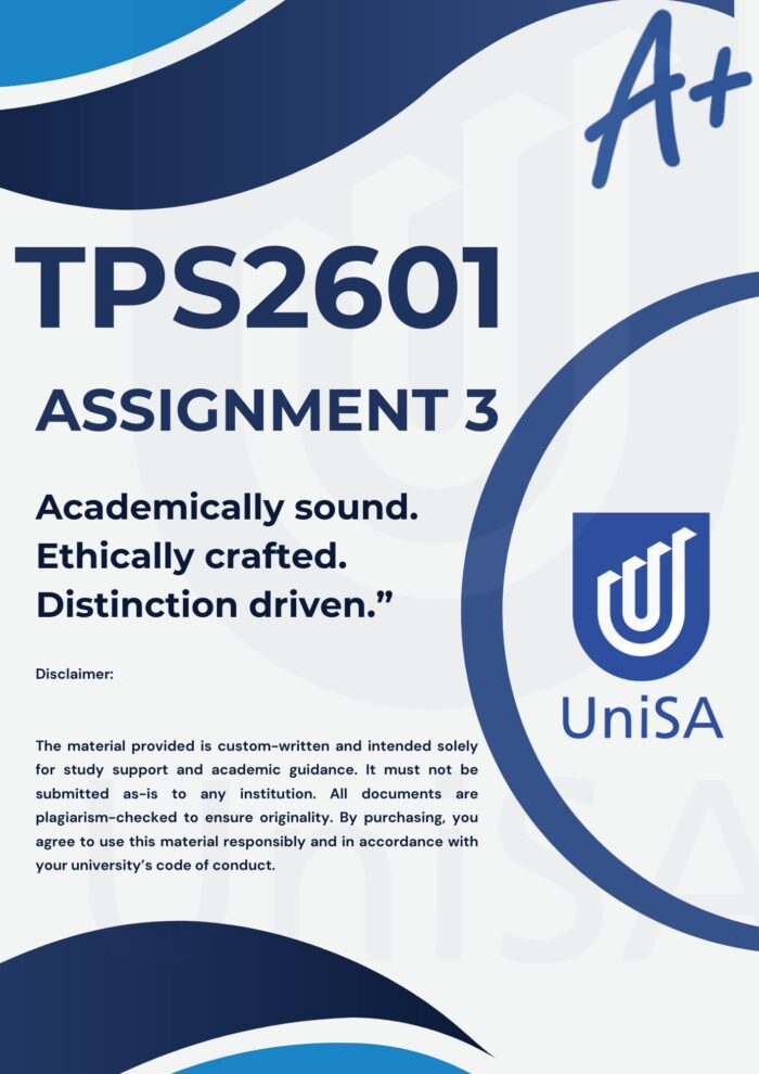TPS2601 Assignment 03 Answers (21 July 2025)