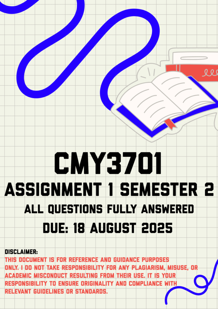 CMY3701 Assignment 1