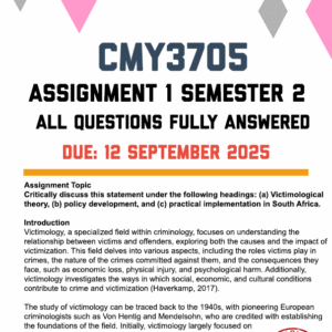 CMY3705 Assignment 1
