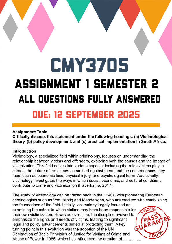 CMY3705 Assignment 1