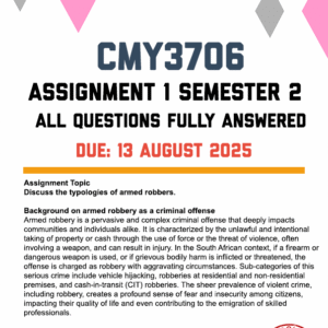 CMY3706 Assignment