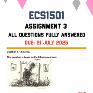 ECS1501 ASSIGNMENT 3 2025 - FULLY ANSWERED (DUE 21 JULY 2025)