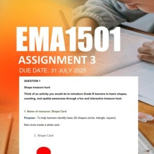 EMA1501 Assignment 3 2025 - Due 31 July 2025