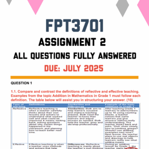 FPT3701 ASSIGNMENT 2 2025 - FULLY ANSWERED (DUE JULY 2025)
