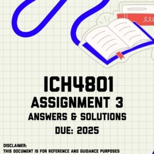 ICH4801 Assignment 3 Memo | Due 2025