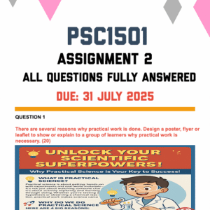 PSC1501 ASSIGNMENT 2 2025 - FULLY ANSWERED (DUE 31 JULY 2025)