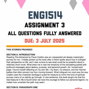 ENG1514 ASSIGNMENT 3 2025 - FIVE STORIES PROVIDED (DUE 3 JULY 2025)