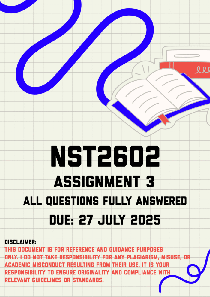 NST2602 Assignment 3 Memo | Due 27 July 2025