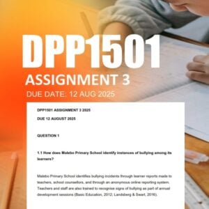 DPP1501 Assignment 3 2025 Due 12 August 2025