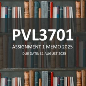 PVL3701 Assignment 1 2025 ANSWERS - Due 31 August 2025 (Learnlib)