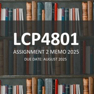 LCP4801 Assignment 2 ANSWERS 2025 - Due August 2025 (Learnlib)