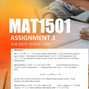 MAT1501 Assignment 3 2025 Due August 2025
