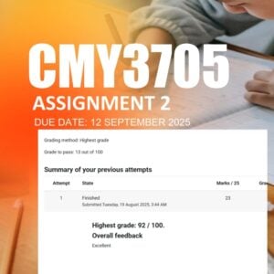 CMY3705 Assignment 2 2025 Due 12 September 2025