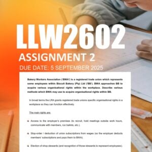LLW2602 Assignment 2 2025 Due 5 September 2025