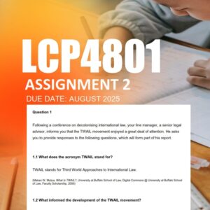 LCP4801 Assignment 2 2025 Due August 2025