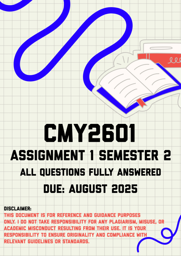 CMY2601 Assignment