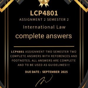 LCP4801 Assignment 2 Semester 2 2025 MEMO & FOOTNOTES {DUE DATE SEPTEMBER 2025}