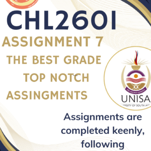 CHL2601 Assignment 7 (COMPLETE ANSWERS) 2025 - DUE August 2025