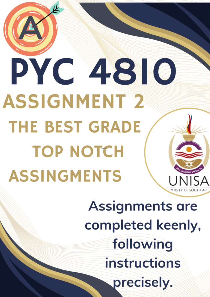 PYC4810 Assignment 2 (COMPLETE ANSWERS) 2025 (705890) - DUE 15 August 2025