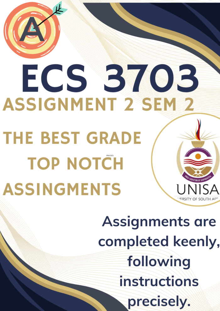 ECS3703 Assignment 2 (COMPLETE ANSWERS) Semester 2 2025 - DUE September 2025