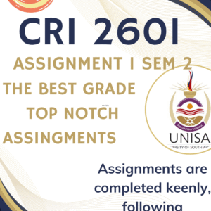 CRI2601 Assignment 1 (COMPLETE ANSWERS) Semester 2 2025 - DUE August 2025