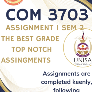 COM3703 Assignment 1 (COMPLETE ANSWERS) Semester 2 2025 - DUE August 2025